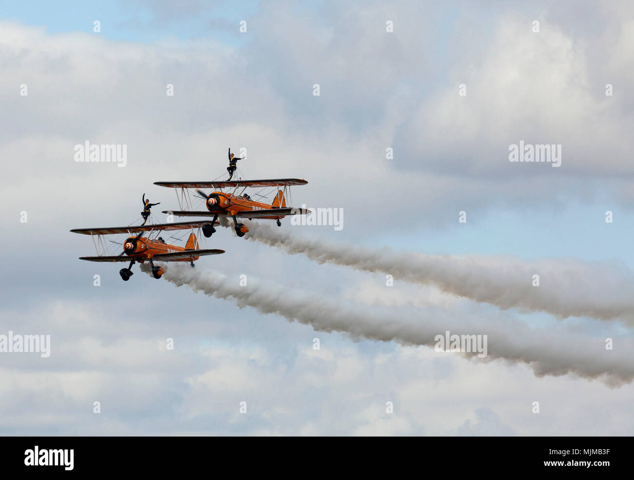 Breitling Wingwalkers in Biggin Hill Airshow Stockfoto