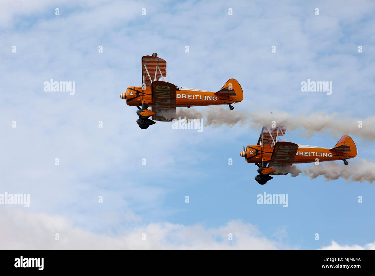 Breitling Wingwalkers in Biggin Hill Airshow Stockfoto
