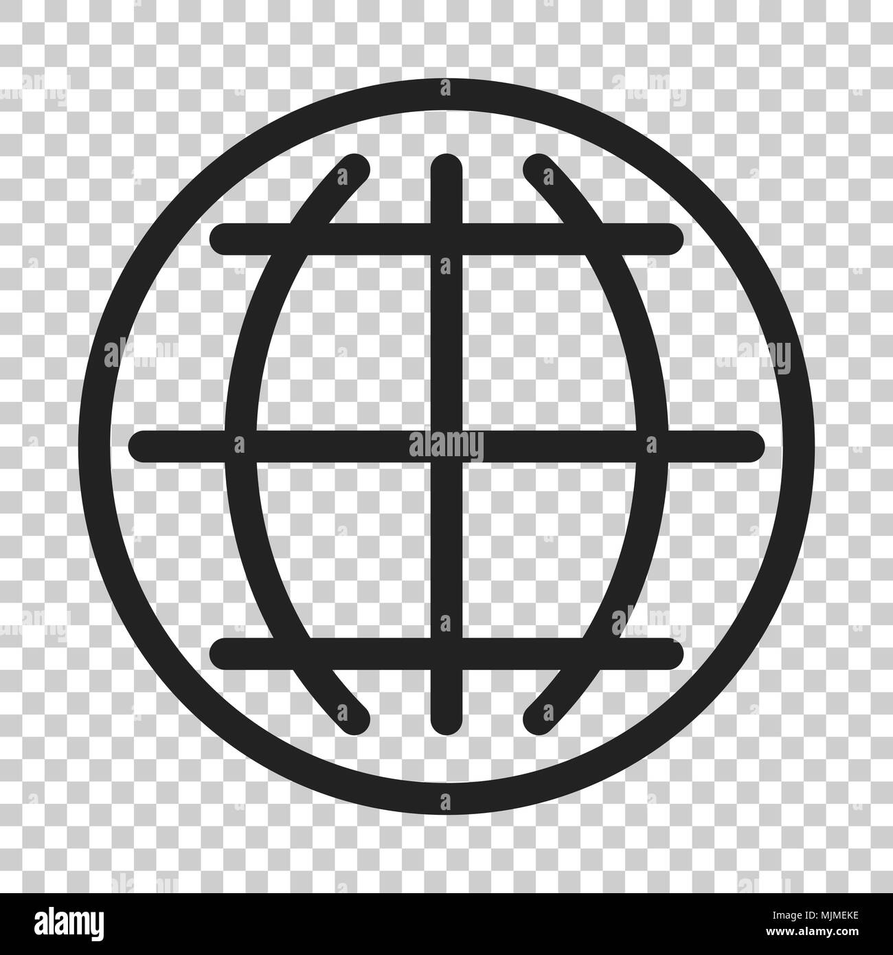 Sprache auswählen oder Symbol ändern. Vector Illustration auf isolierte transparenten Hintergrund. Geschäftskonzept globe world Kommunikation Piktogramm. Stock Vektor