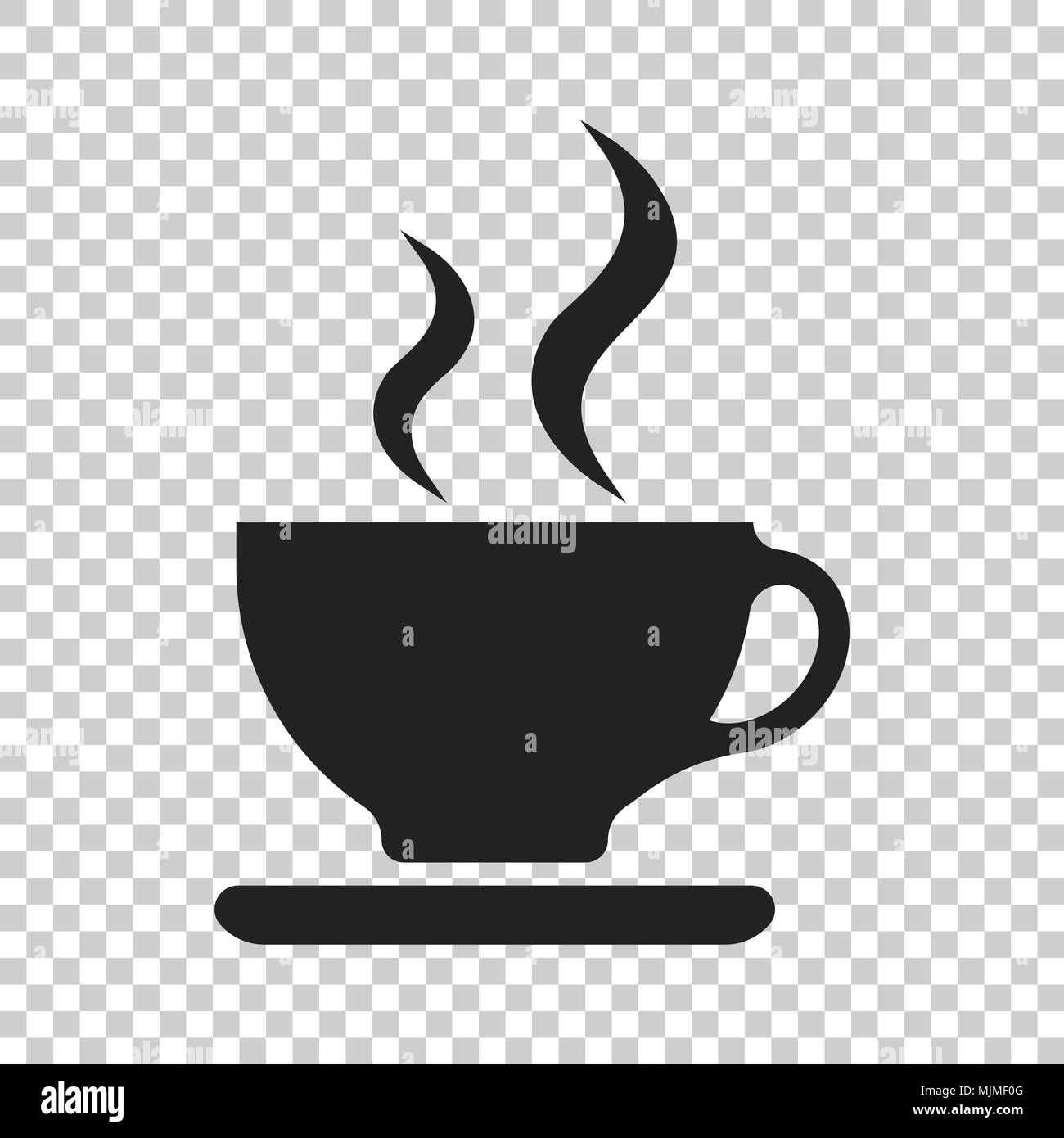 Kaffee Tasse Symbol. Vector Illustration auf isolierte transparenten Hintergrund. Business Concept Coffee Mug Piktogramm. Stock Vektor