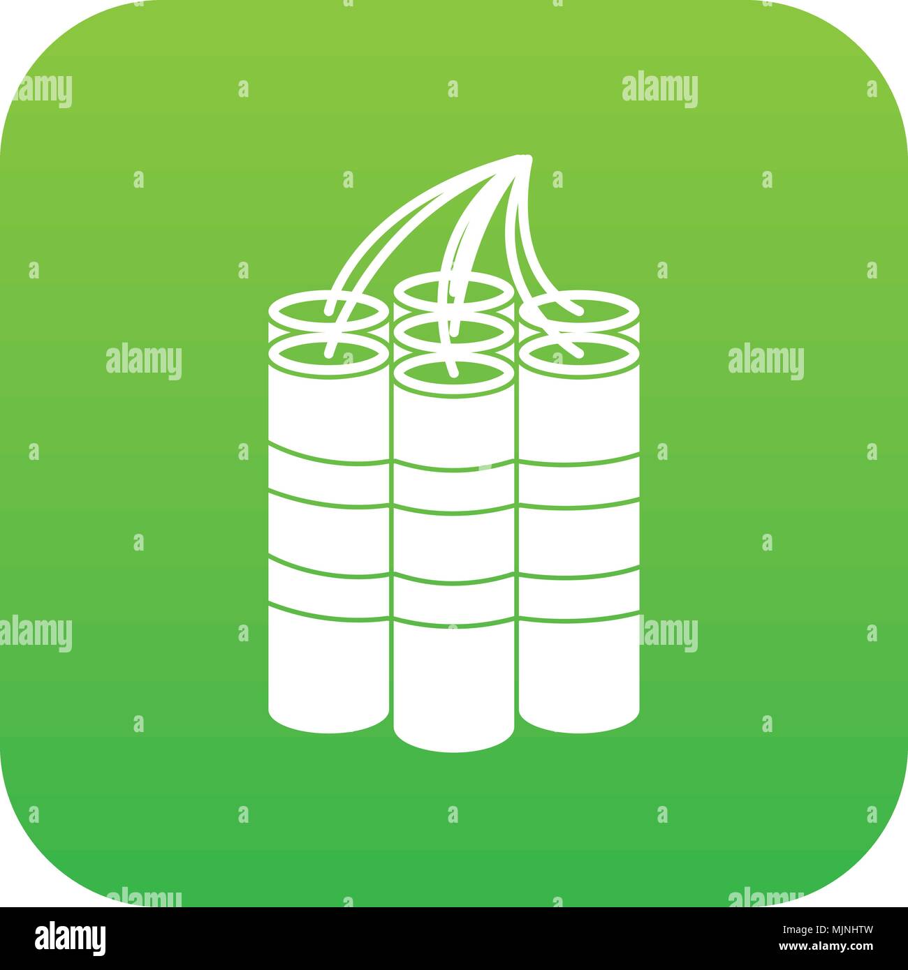 Dynamite Sticks Symbol Digital Green Stock Vektor