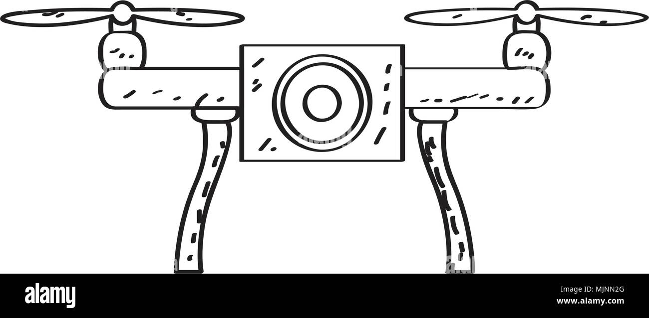 Drone Spielzeug Skizze Stock Vektor
