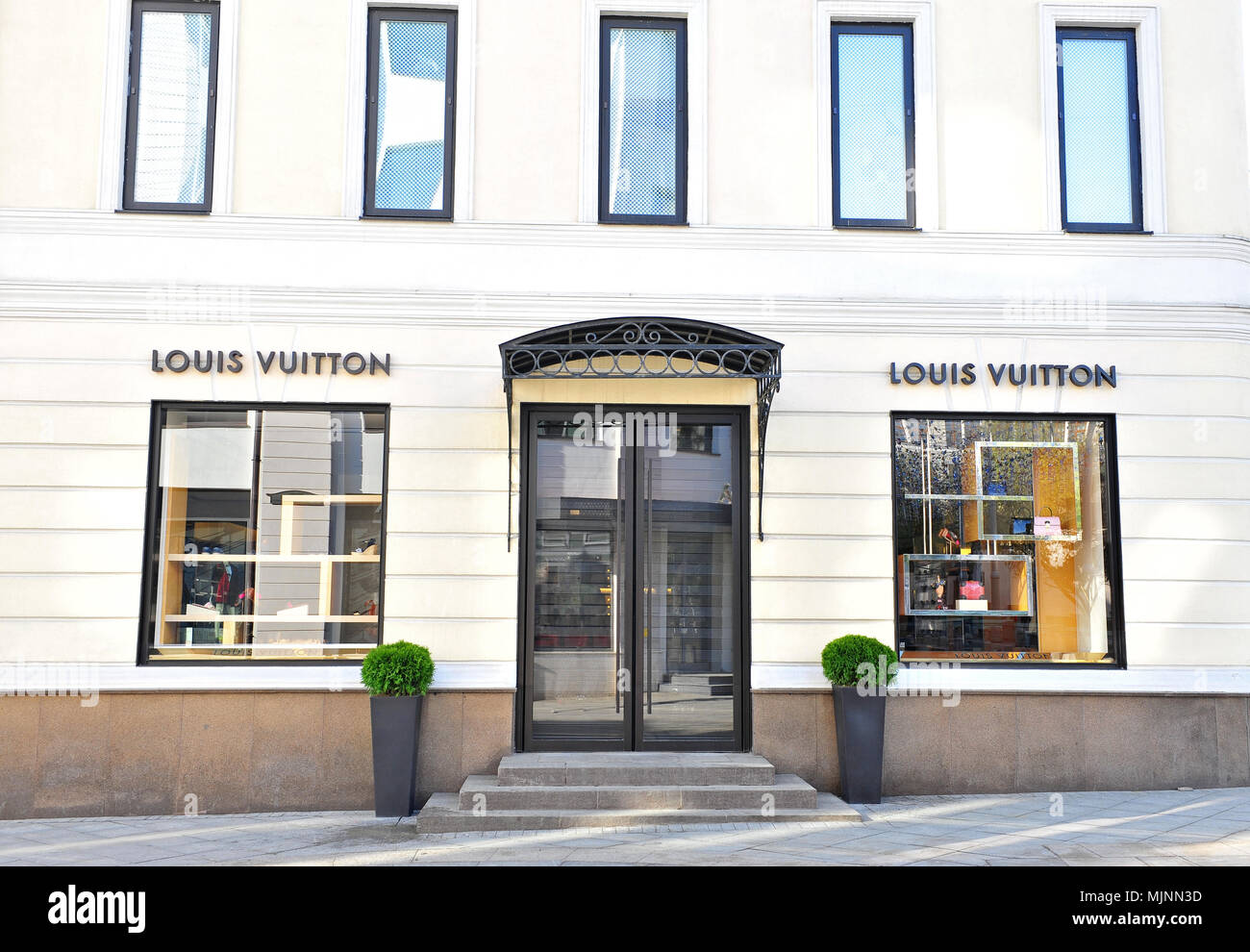 Moskau, Russland - 02.Mai: Louis Vuitton Flagship Store, Moskau am 2. Mai 2018. Stockfoto