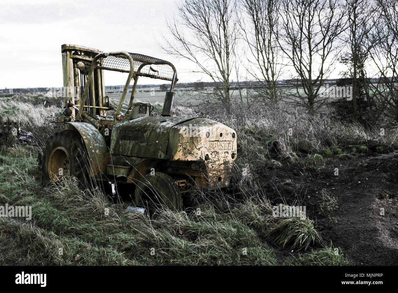 Stillgelegten landwirtschaftlichen Maschinen Stockfoto