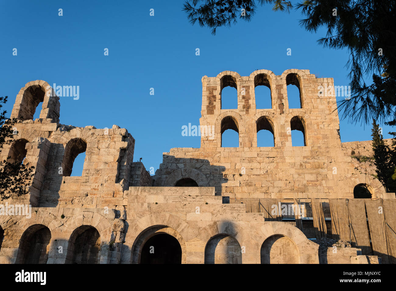 Antike griechische Theater Odeon des Herodes Atticus in Athen Griechenland Stockfoto