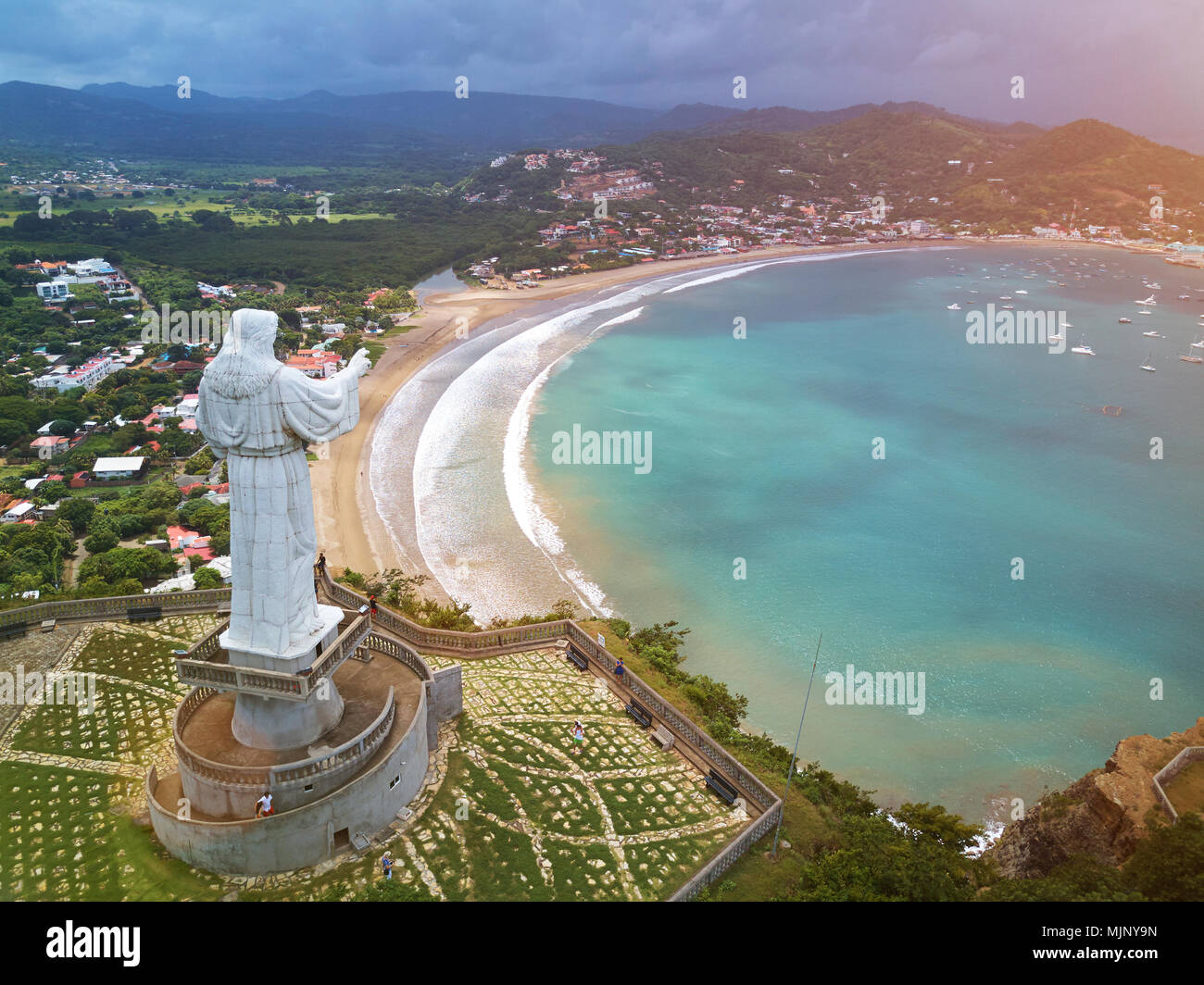 Blick Punkt in San Juan del Sur Luftaufnahme Stockfoto