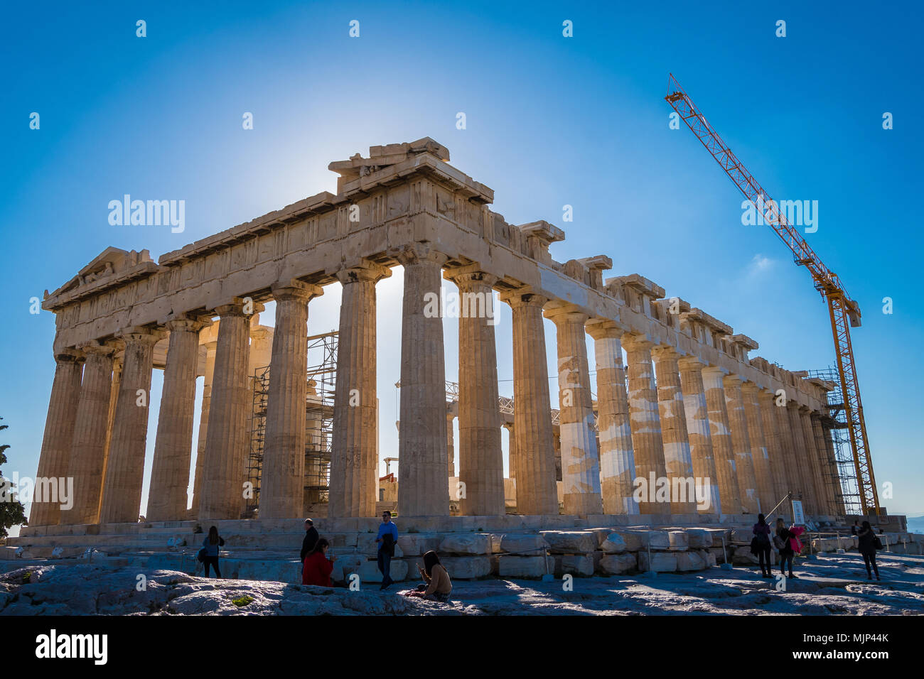 Parthenon Tempel auf der Akropolis in Athen Griechenland Stockfoto