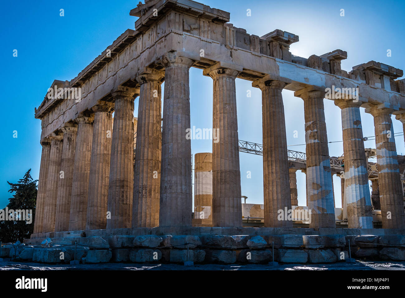 Parthenon Tempel auf der Akropolis in Athen Griechenland Stockfoto