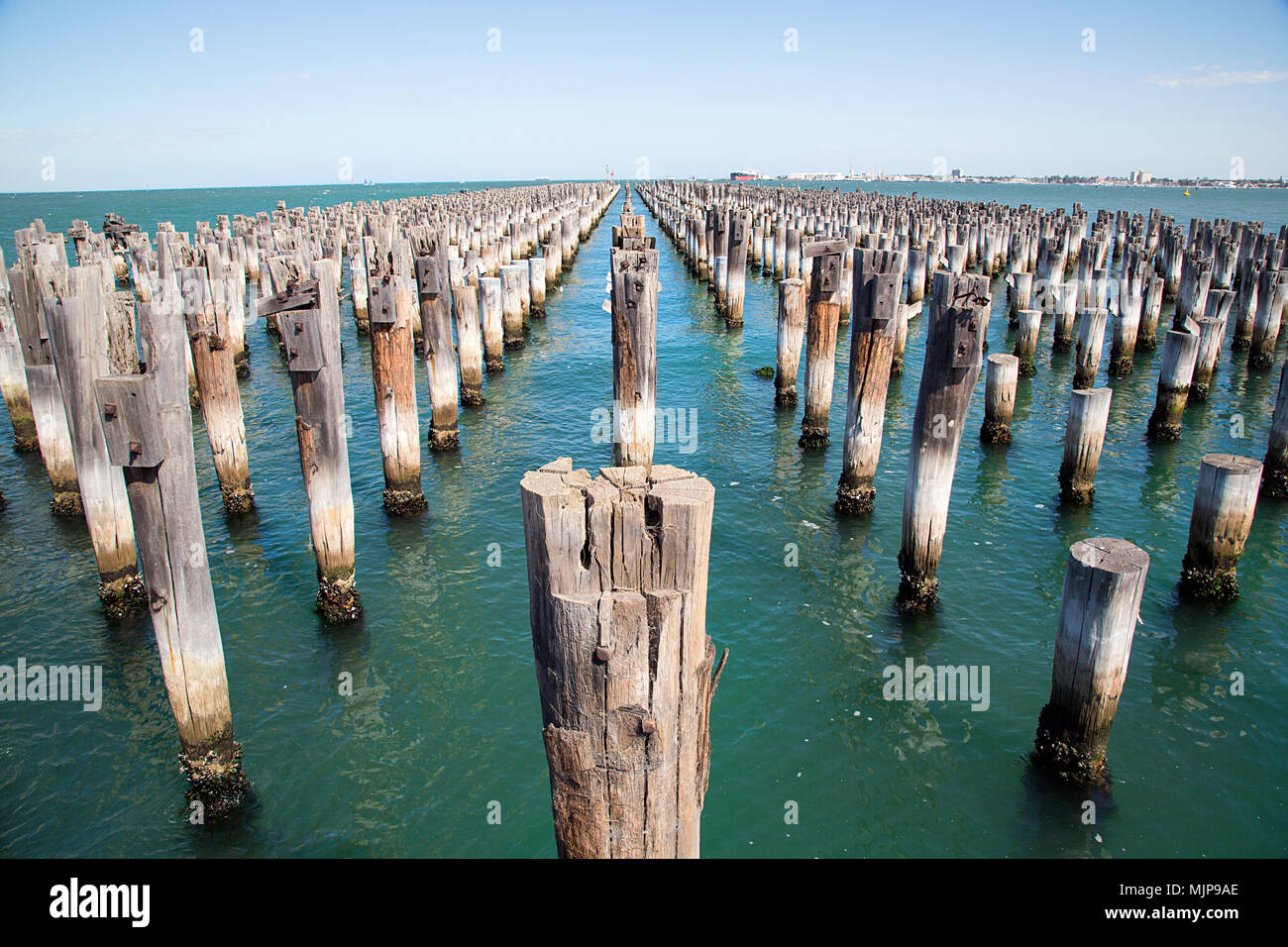 Fürsten Pier ist ein historisches Wahrzeichen auf Port Phillip Bay in Melbourne. Es wurde nun durch eine moderne und funktionale Gebäude ersetzt. Stockfoto