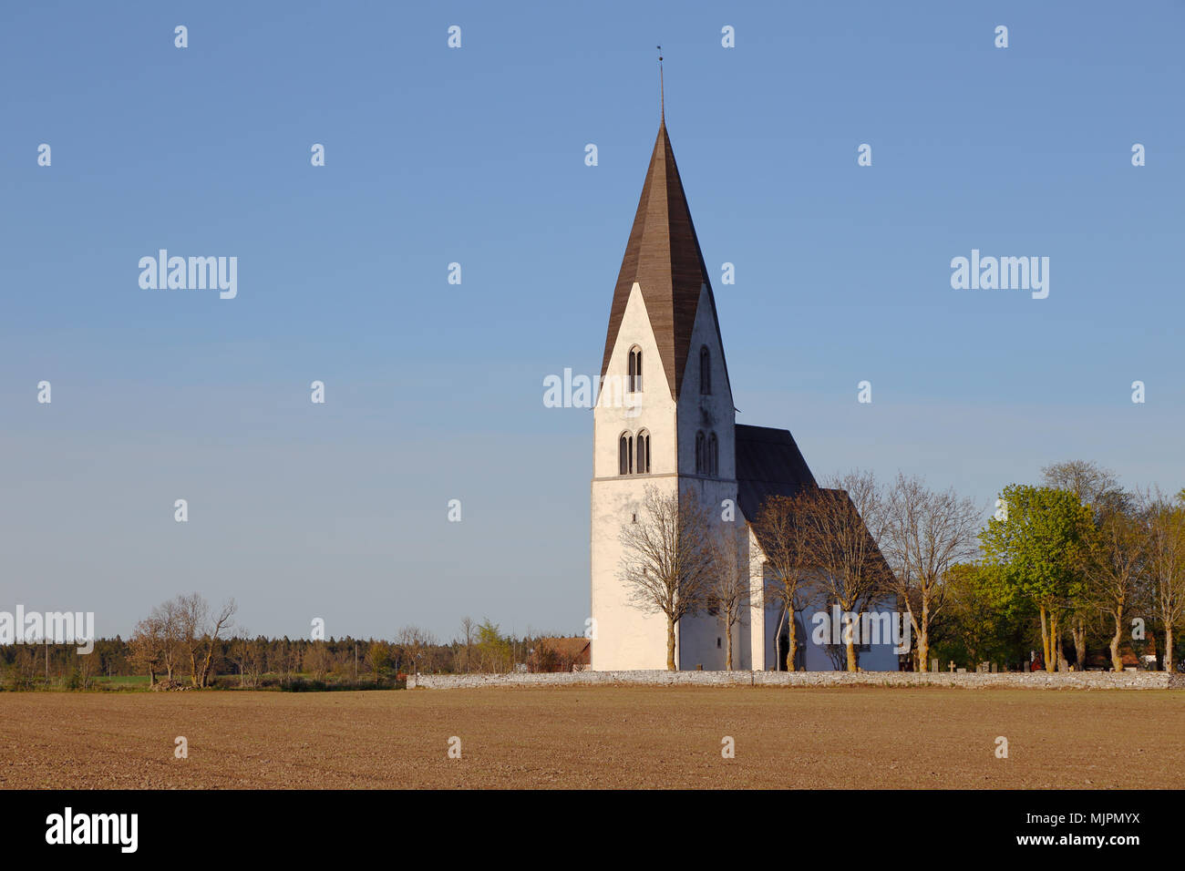 Tuna Kirche in der schwedischen Provinz Gotland. Stockfoto