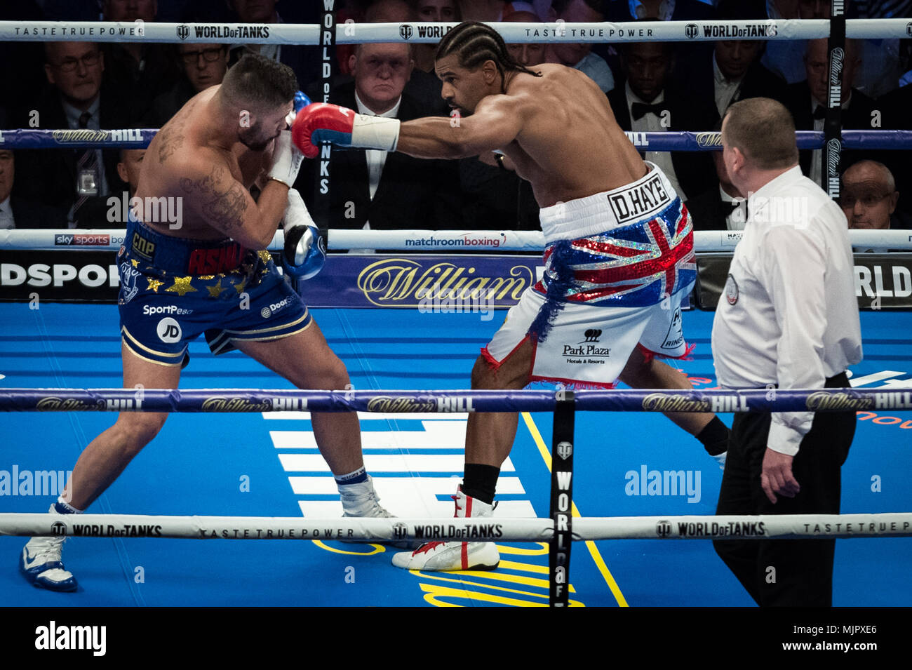 London, Großbritannien. 5 Mai, 2018. Bellew vs Haye heavyweight Boxing rückkampf am O2. Credit: Guy Corbishley/Alamy leben Nachrichten Stockfoto