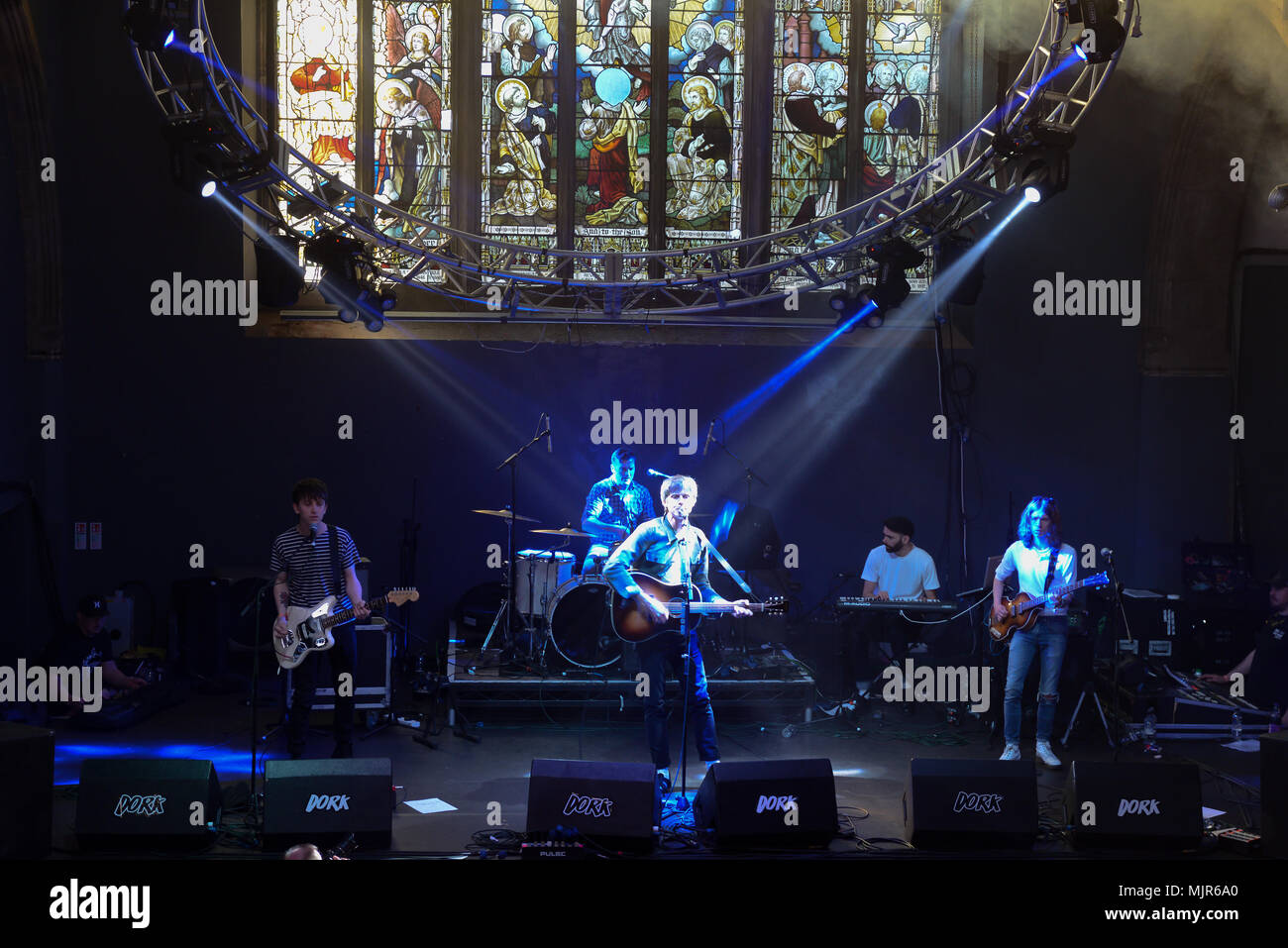 Leeds, UK, 5. Mai 2018. Nick JD Hodgson von den Kaiser Chiefs bei Live at Leeds 2018 an der Kirche Dork Bühne 05.05.2018 Credit: Gary Stafford/Alamy leben Nachrichten Stockfoto