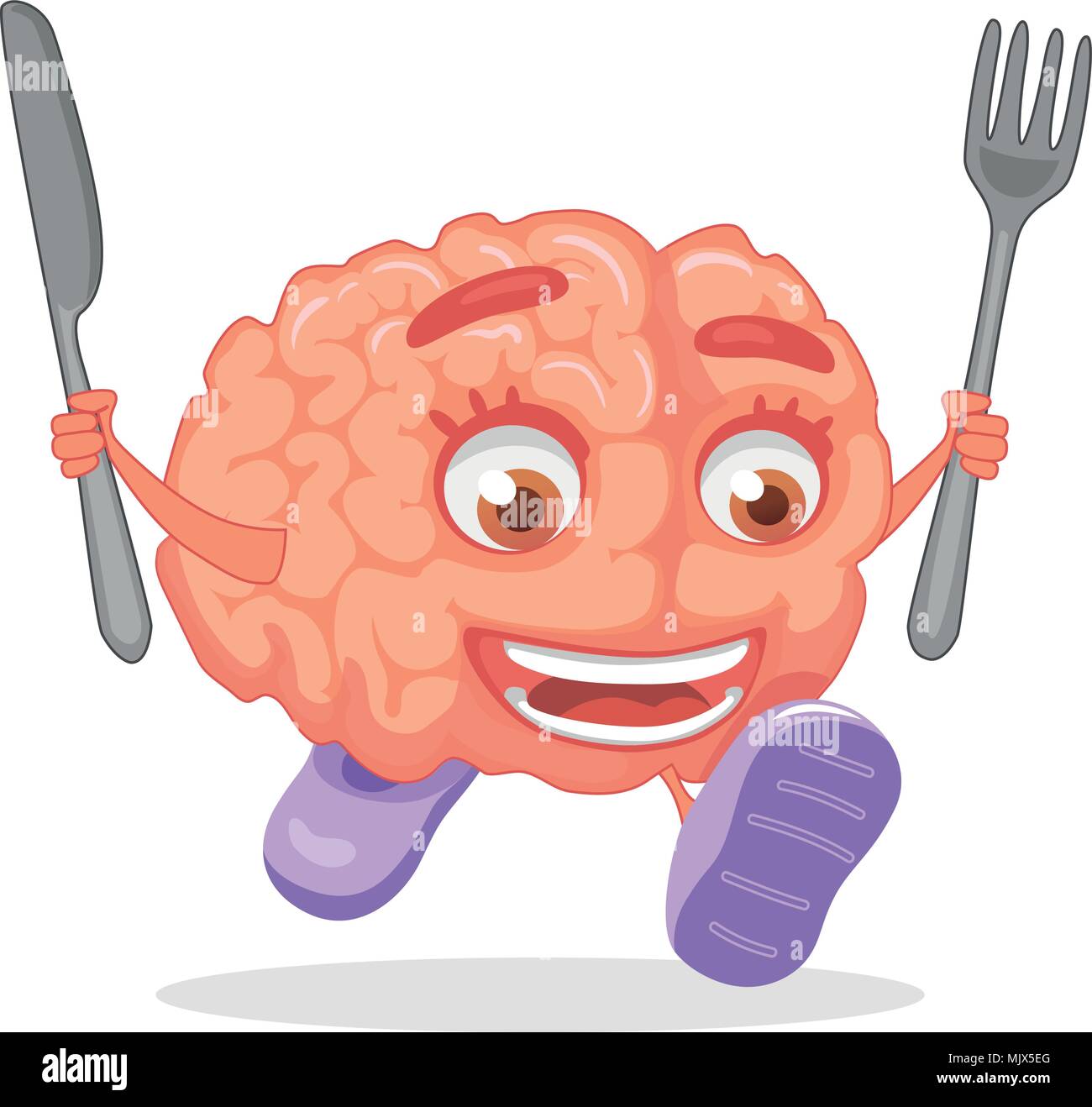 Gehirn Ernährung Konzept Stock Vektor