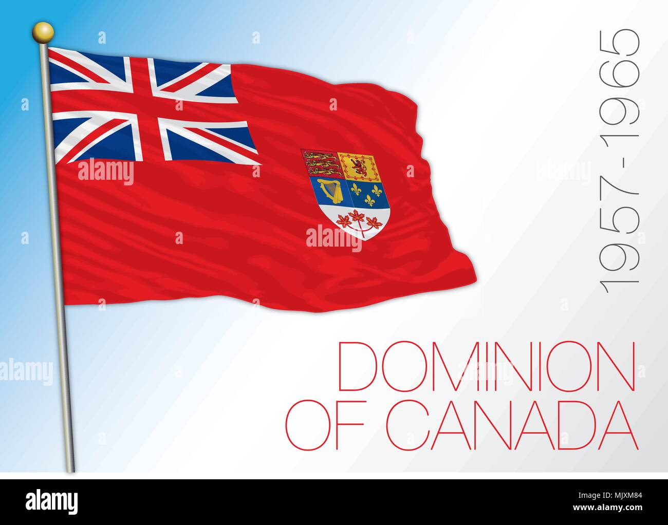 British Columbia World flag, Kanada Stock Vektor