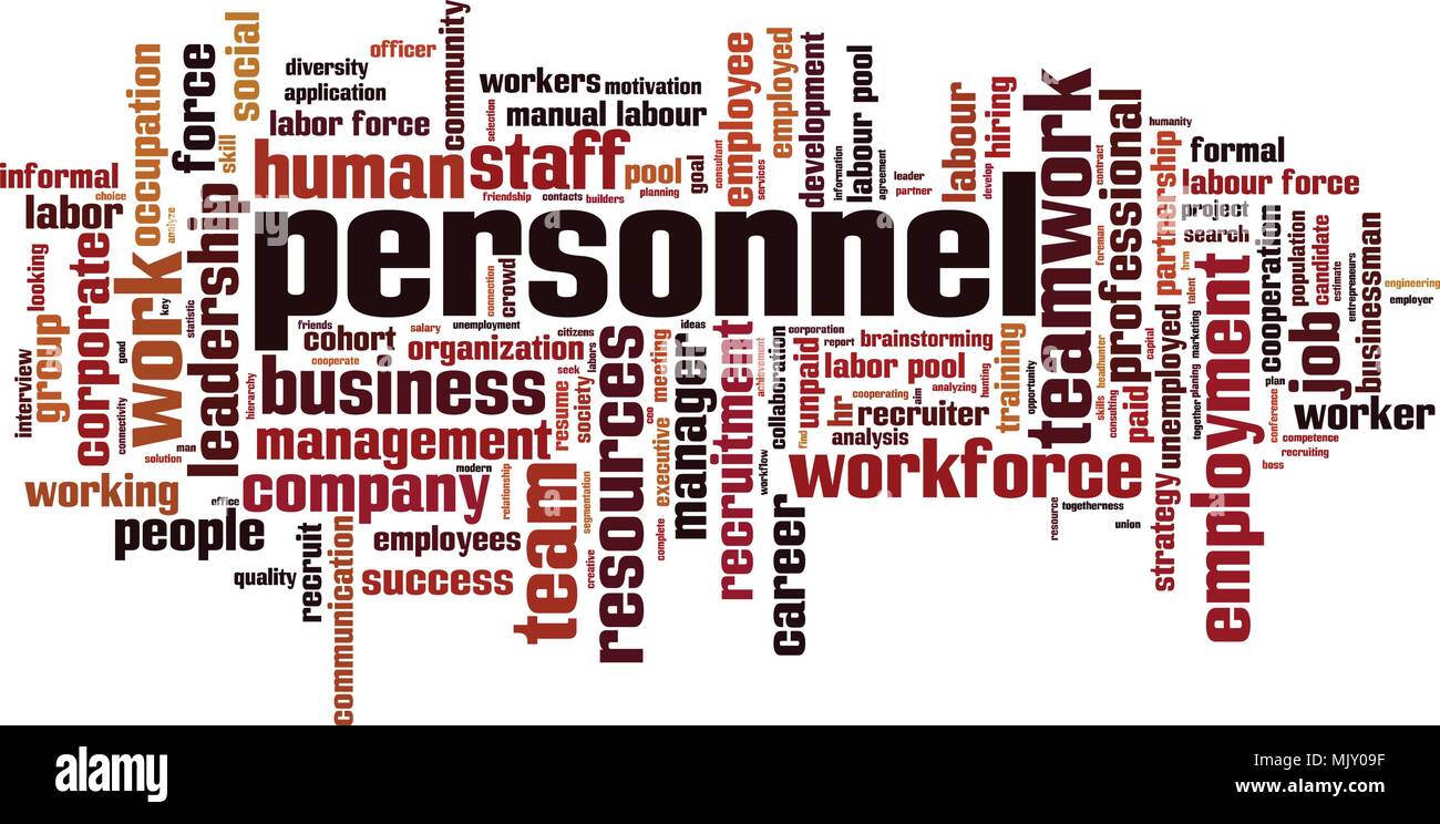 Personal word cloud Konzept. Vector Illustration Stock Vektor