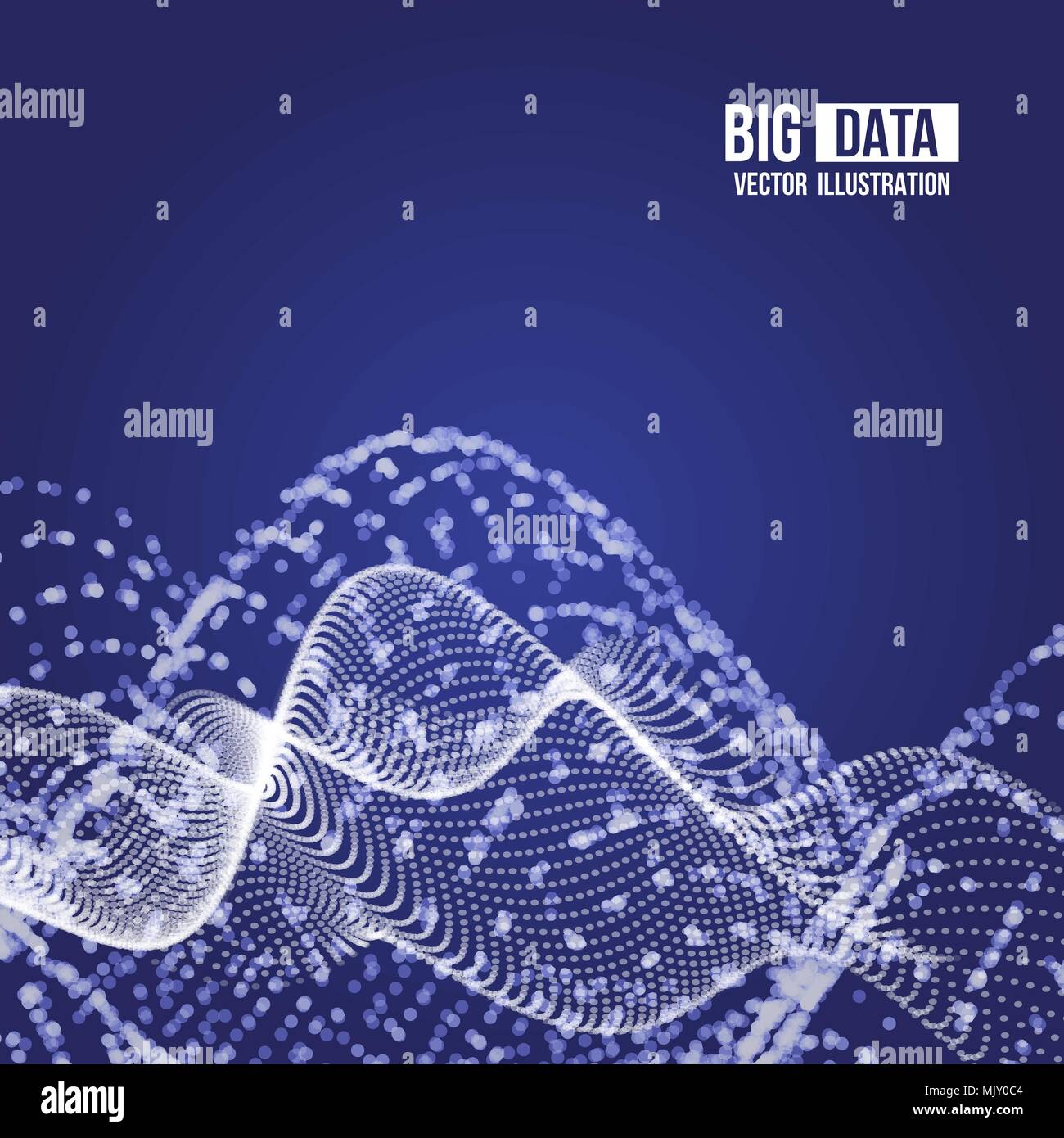 Visual Analytics für große Daten. Vector Illustration. Dynamische VISUALISIERUNGEN mit Anschluss dots und Low Poly Form. Ältere Daten und das Streaming von Daten. Stock Vektor