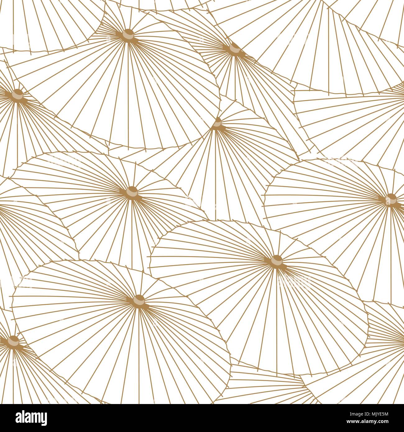 Japanische Muster Vektor. Gold Regenschirm Hintergrund für Hintergrund, Vorlage, Deckblatt Design. Stock Vektor