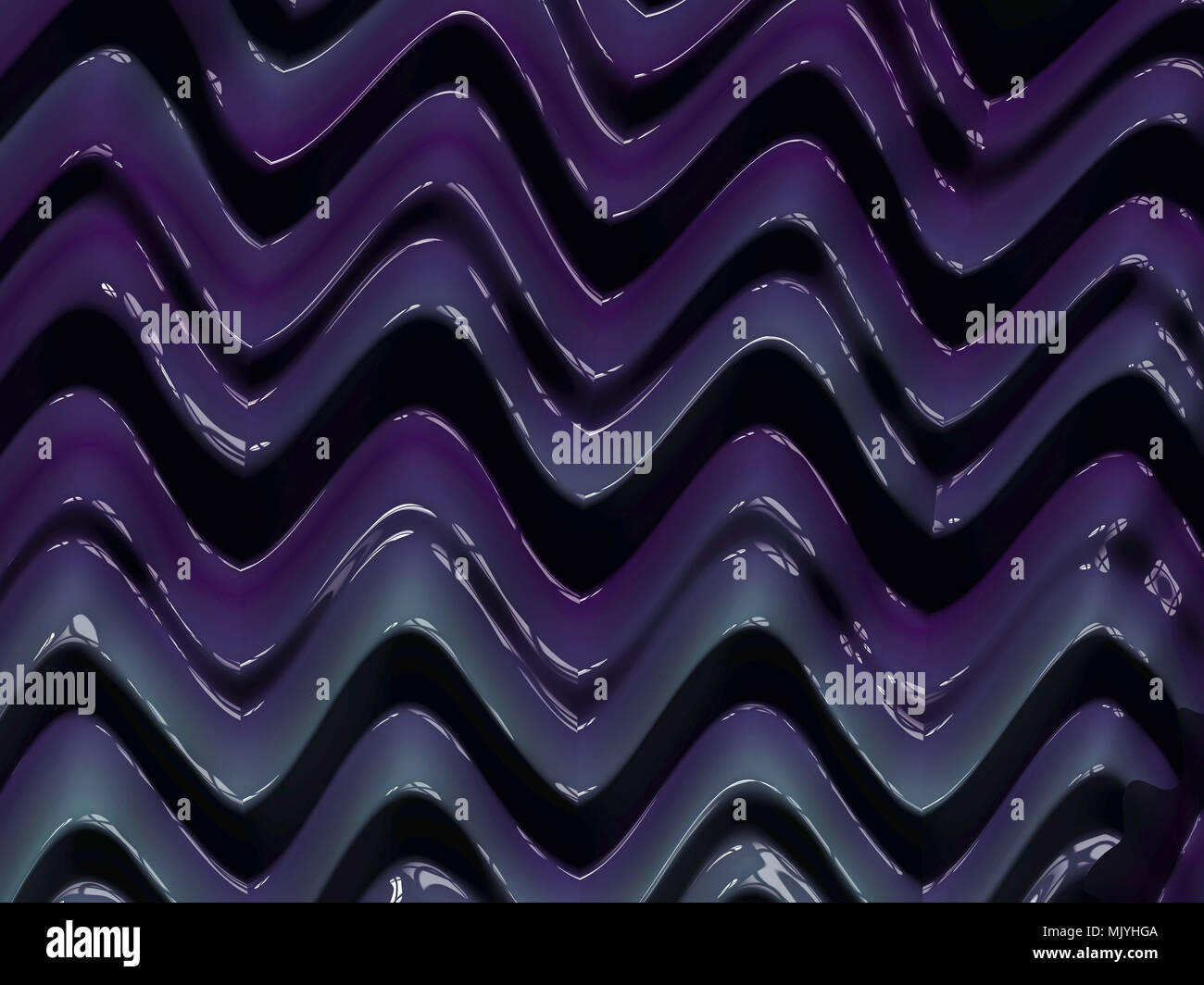 Abstrakte dunkel violett Textur Hintergrund mit Wellen, fraktale Muster, glänzend Stockfoto