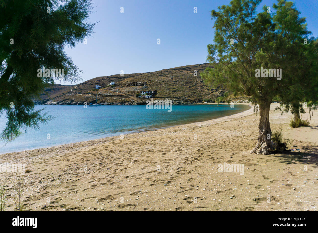 Apokrousi Strand in Kykladeninsel Kythnos in Griechenland Stockfoto