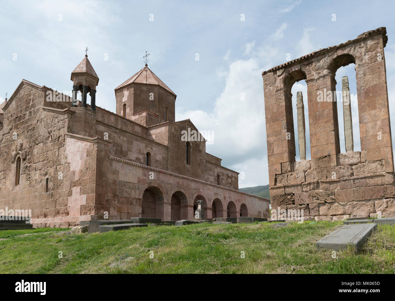 Grabmal in der Kirche im Dorf Odzun Odzun, Lori Provinz, Armenien Stockfoto