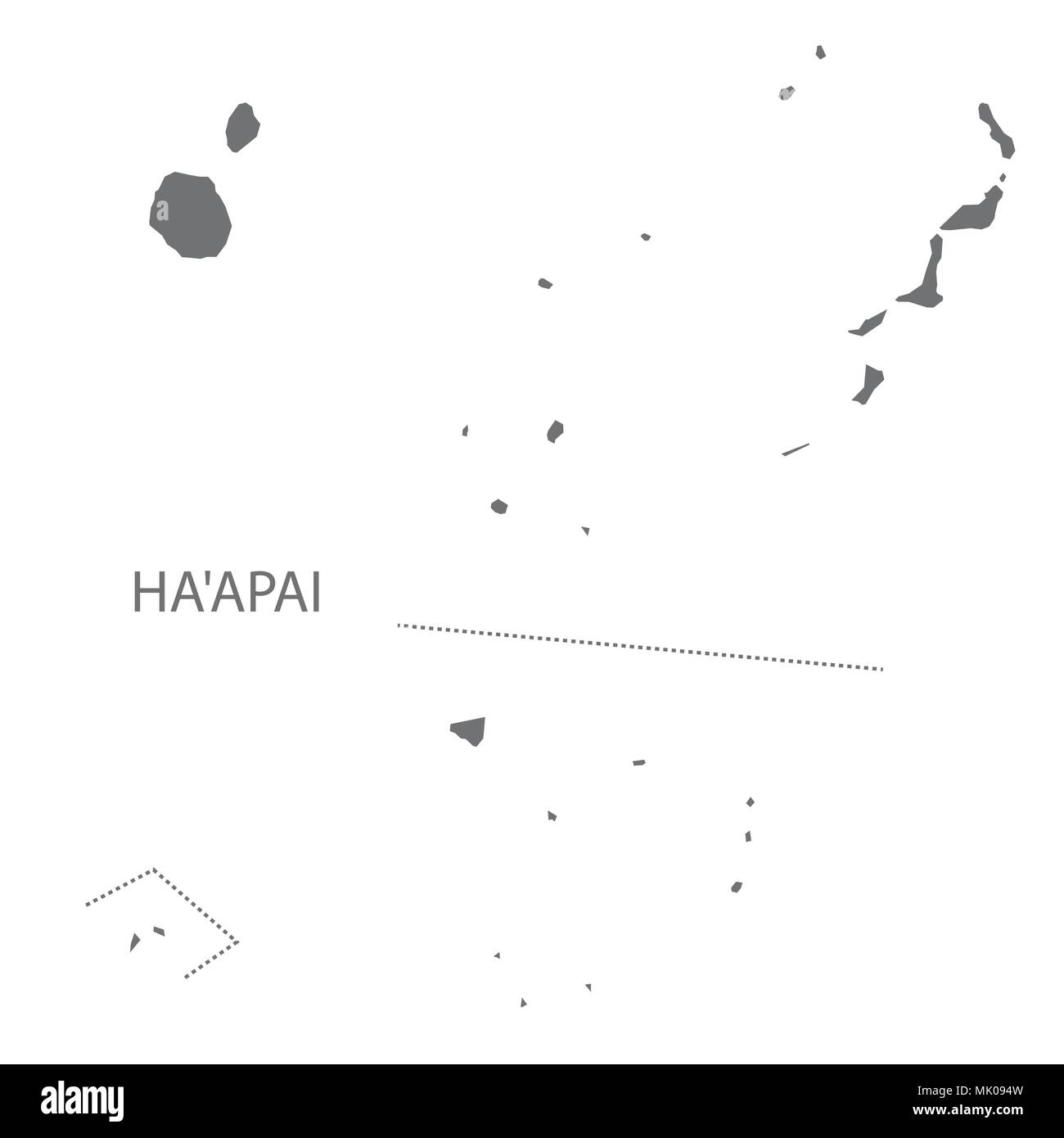 Karte von Tonga Haapai Grau Abbildung: Form Stock Vektor