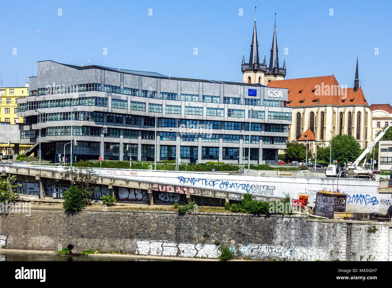 GSA-Headquarter, Europäische Global Navigation Satellite Systems Agency, Prag Holesovice, Tschechische Republik Stockfoto