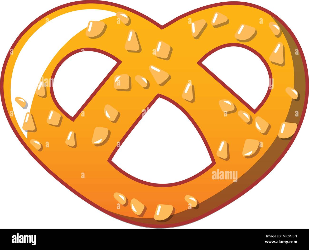 Herz Bäckerei Symbol, Cartoon Stil Stock Vektor