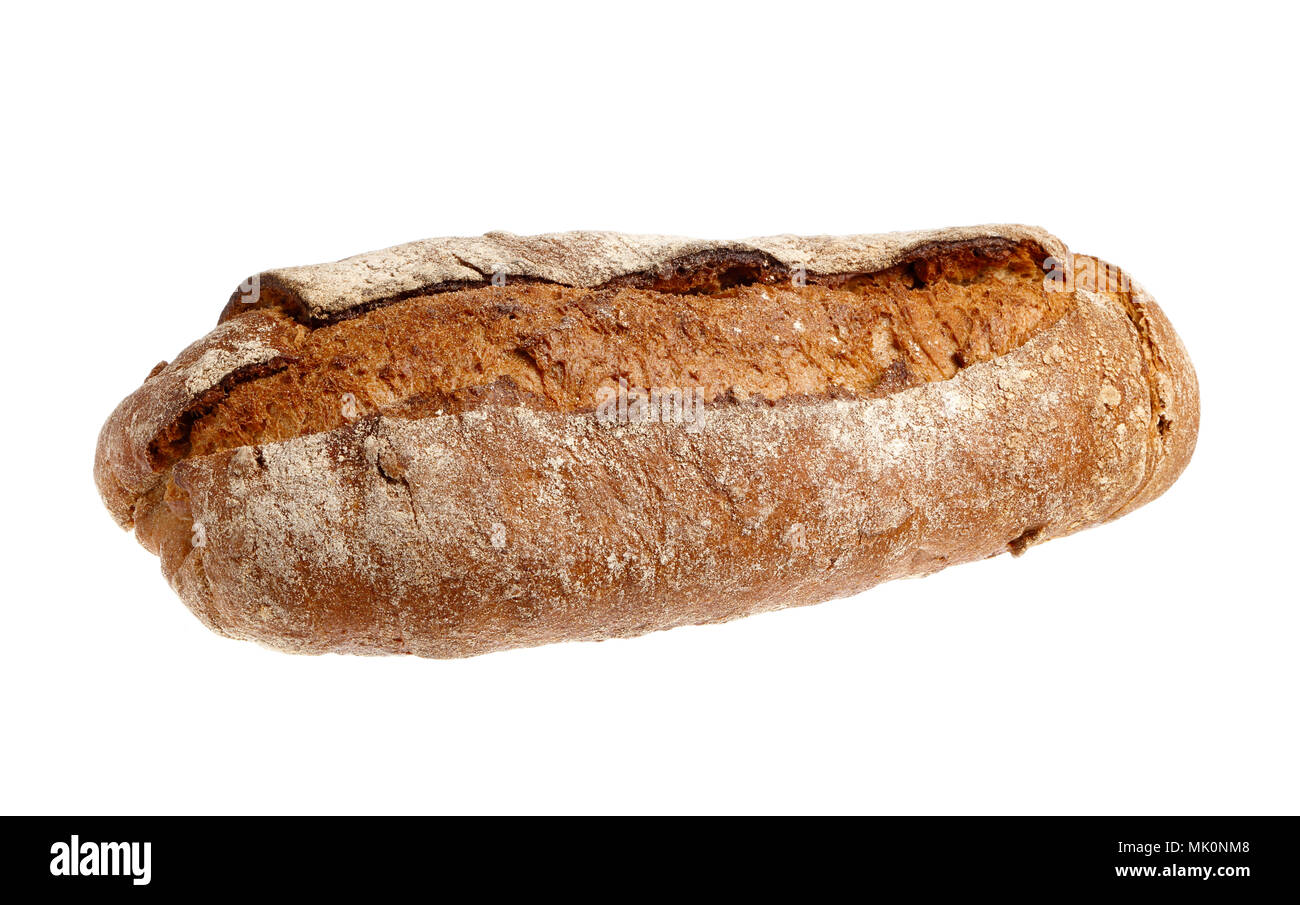 Sauerteigbrot isoliert auf weißem Stockfoto