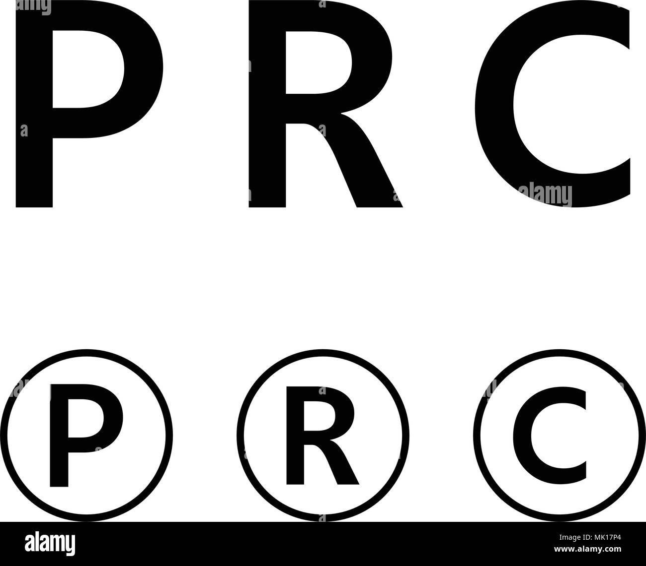 Copyright Symbol Symbol auf weißem Hintergrund Stock Vektor