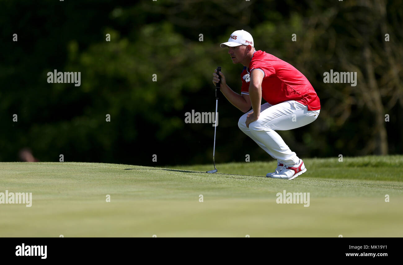 England's Matt Wallace in Tag zwei des Golf Sixes Turnier in Centurion, Club, St Albans. Stockfoto