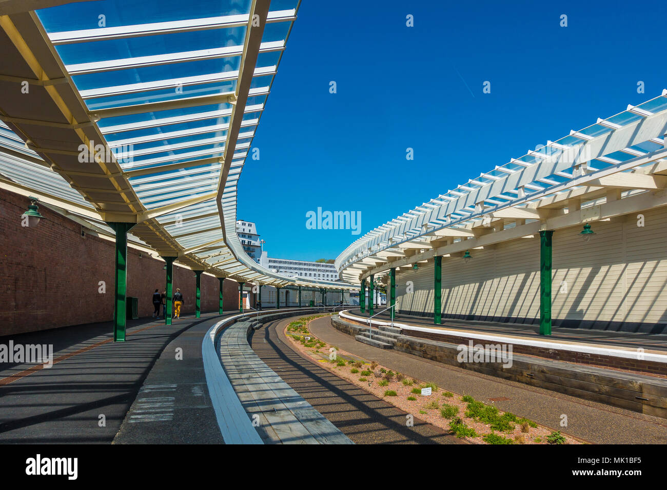 Hafen von Folkestone Station, Folkestone, Kent, England, UK, renoviert, 2018, Besucher Attraktion, Folkestone, Kent Stockfoto