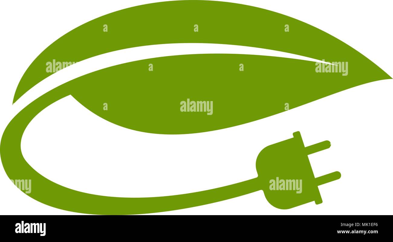 Gruner Strom Symbol Stock Vektorgrafik Alamy