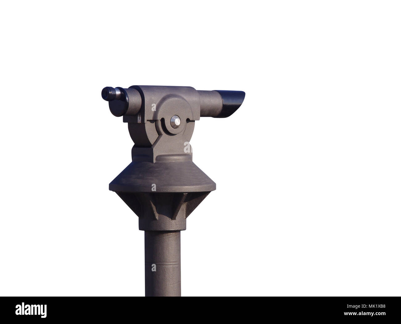 Monokular für Meer Beobachtung isoliert auf weißem Stockfoto