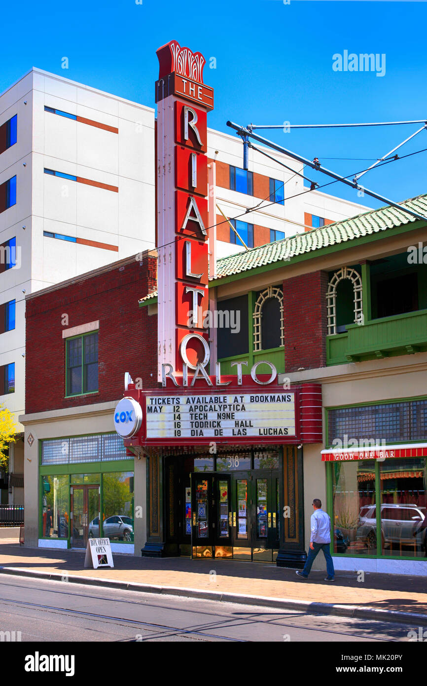 Der Rialto Vaudeville Theater auf Kongress in der Innenstadt von Tucson AZ Stockfoto