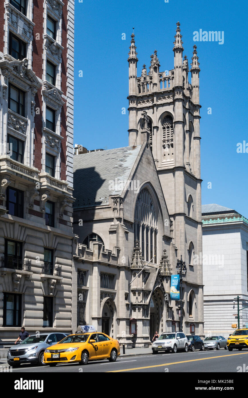 Die Unitarian Universalist Kirche ist auf tCentral Park West, New York City, USA Stockfoto