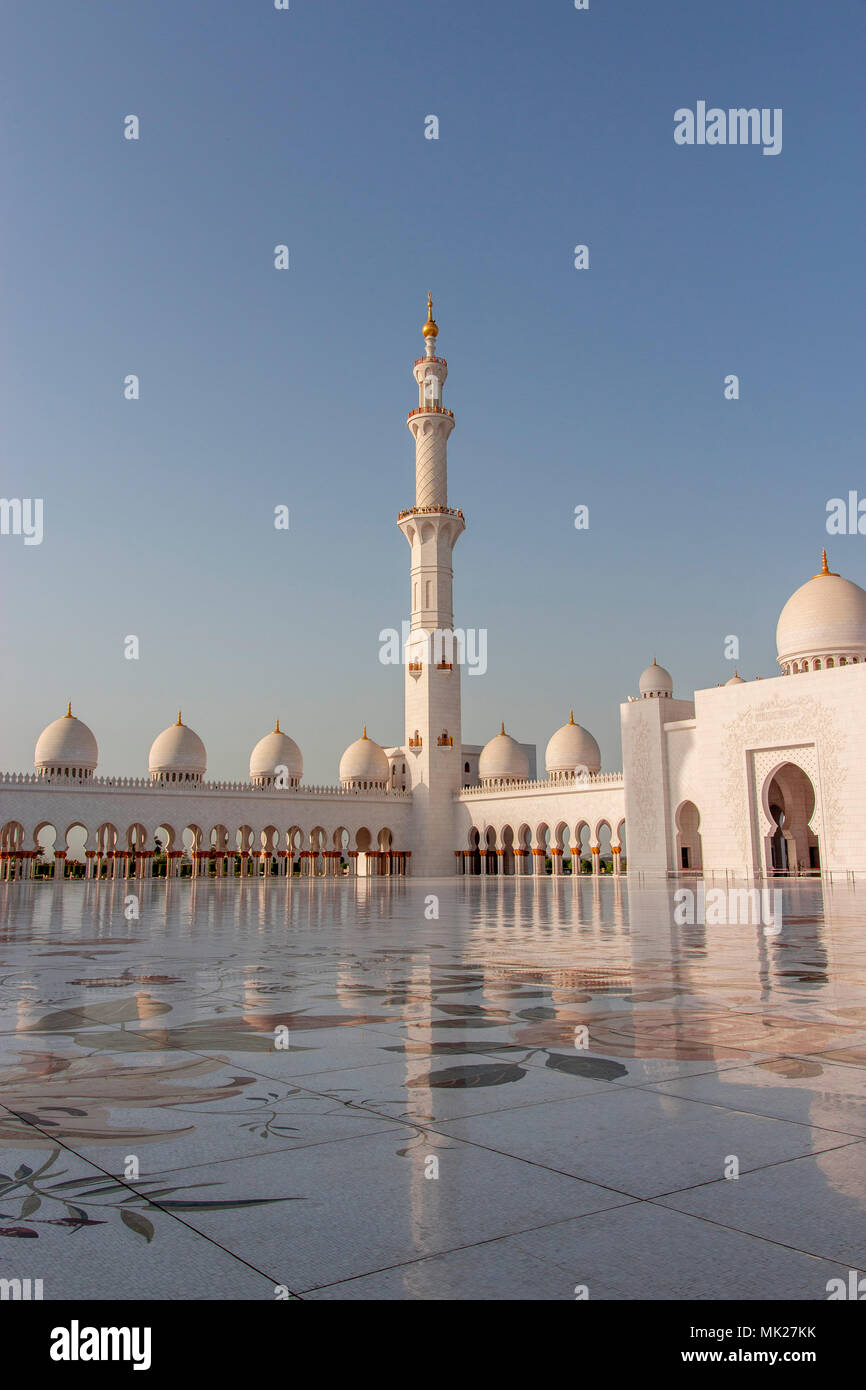 Sheikh Zayed Moschee Abu Dhabi Emirates Stockfoto