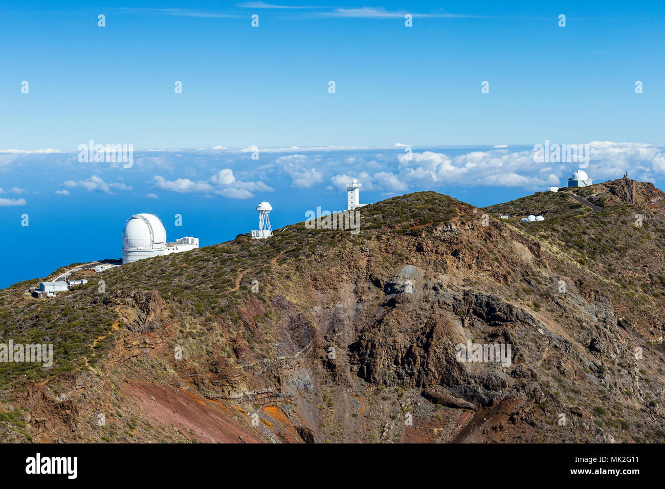 La Palma - Sternwarte auf dem Roque de Los Muchachos Stockfoto