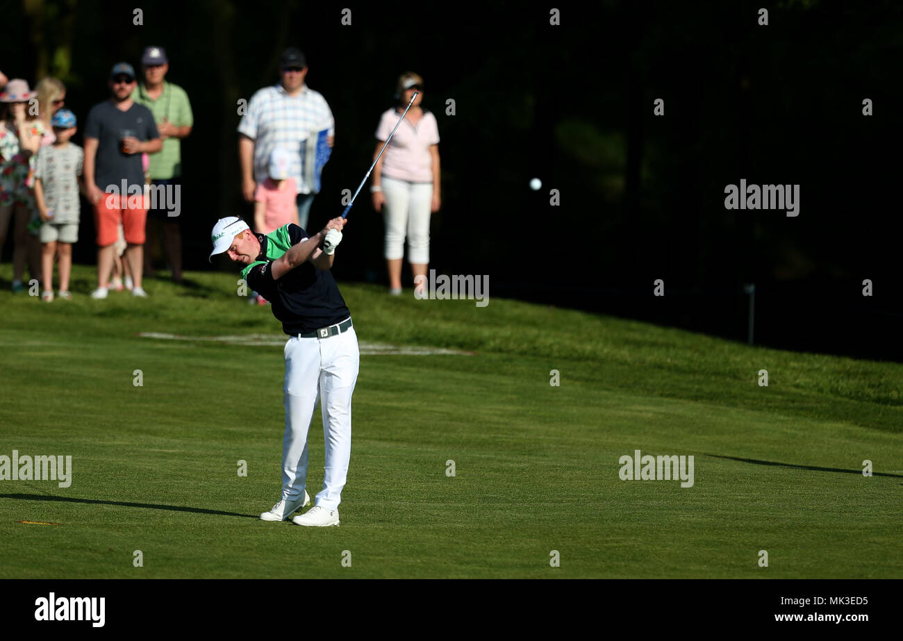 Irlands Gavin Moynihan in Tag zwei des Golf Sixes Turnier in Centurion, Club, St Albans. Stockfoto