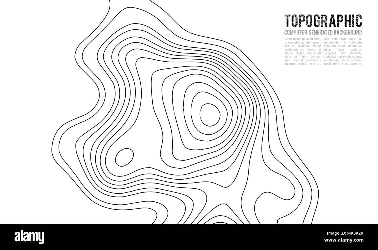 Topografische Karte Kontur Hintergrund. Topo Karte mit Höhenangaben