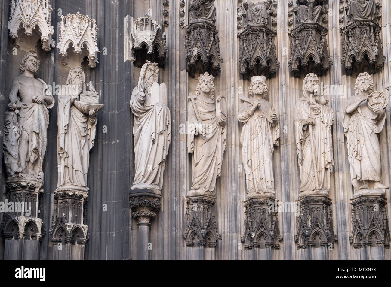 13. Jahrhundert gotische Kölner Dom, Außen detail, Köln, Deutschland Stockfoto