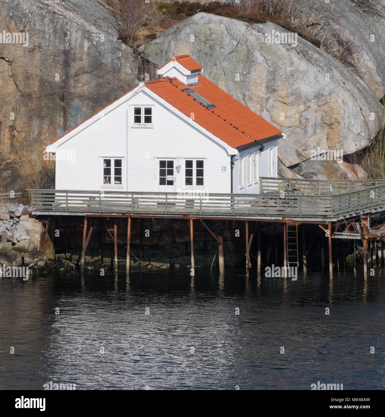 Norwegisches Haus Stockfoto