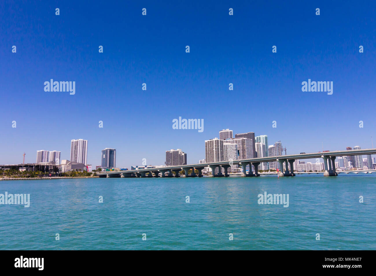 Brücke von Miami Beach. Stockfoto