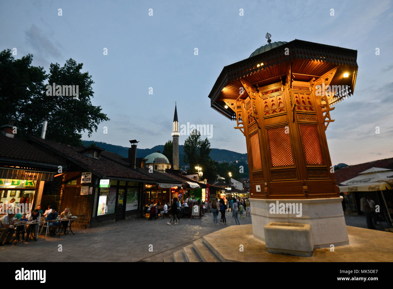 Sebilj-Brunnen, Sarajevo alter Basar, Bascarsija, Bosnien Stockfoto