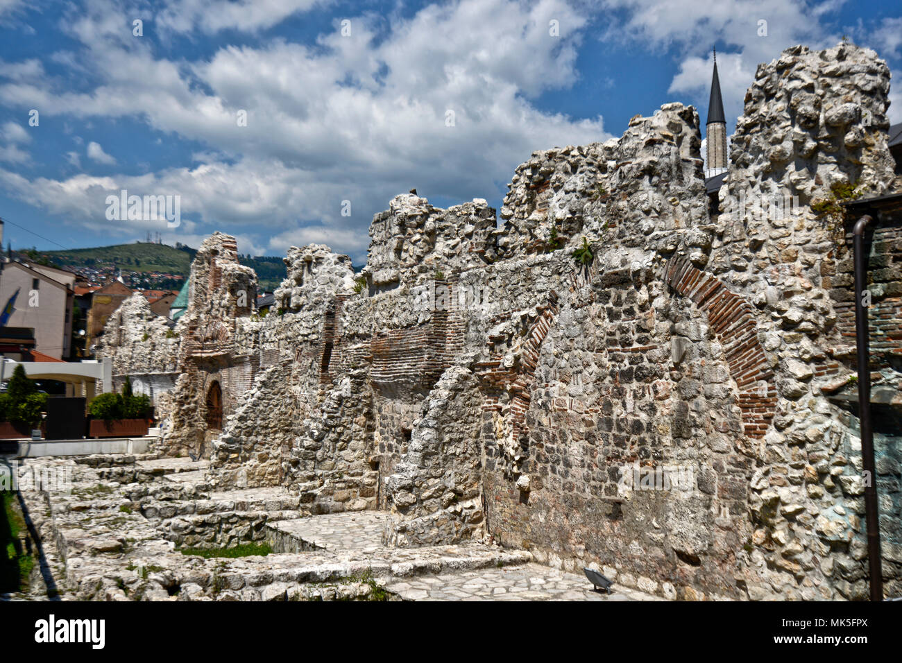 Römische Ruinen, Sarajevo Stockfoto