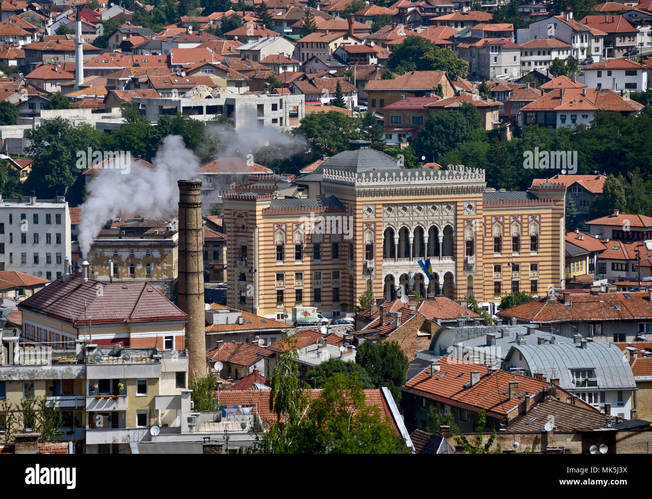 Sarajevo City Hall - vijećnica Stockfoto