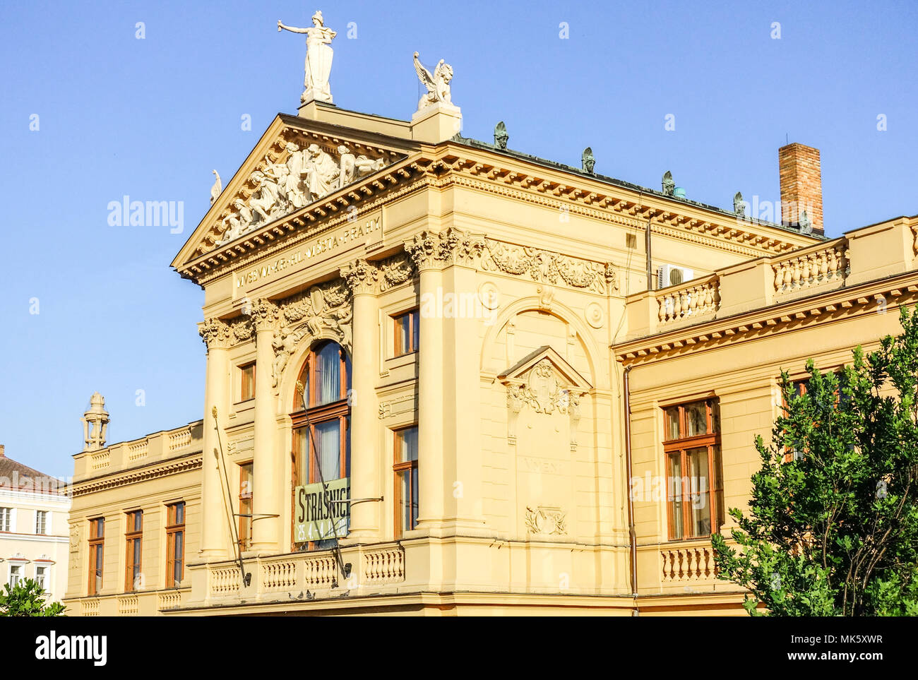 Die Fassade des Gebäudes, Museum der Hauptstadt Prag Florenc, Tschechische Republik Stockfoto