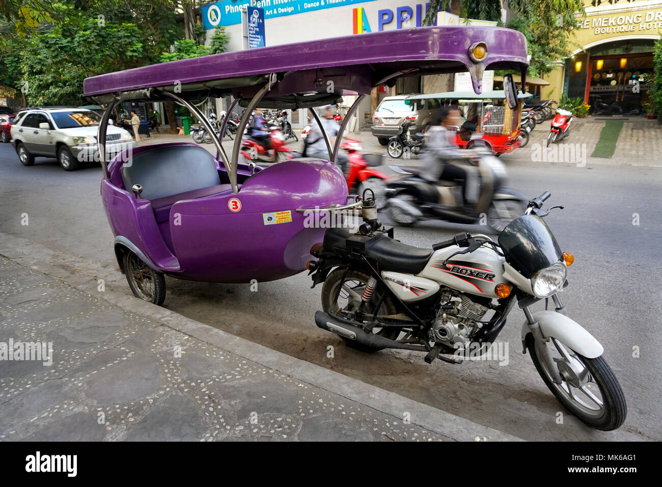 Tuk Tuk Fahrzeug in Phnom Penh, Kambodscha Stockfoto