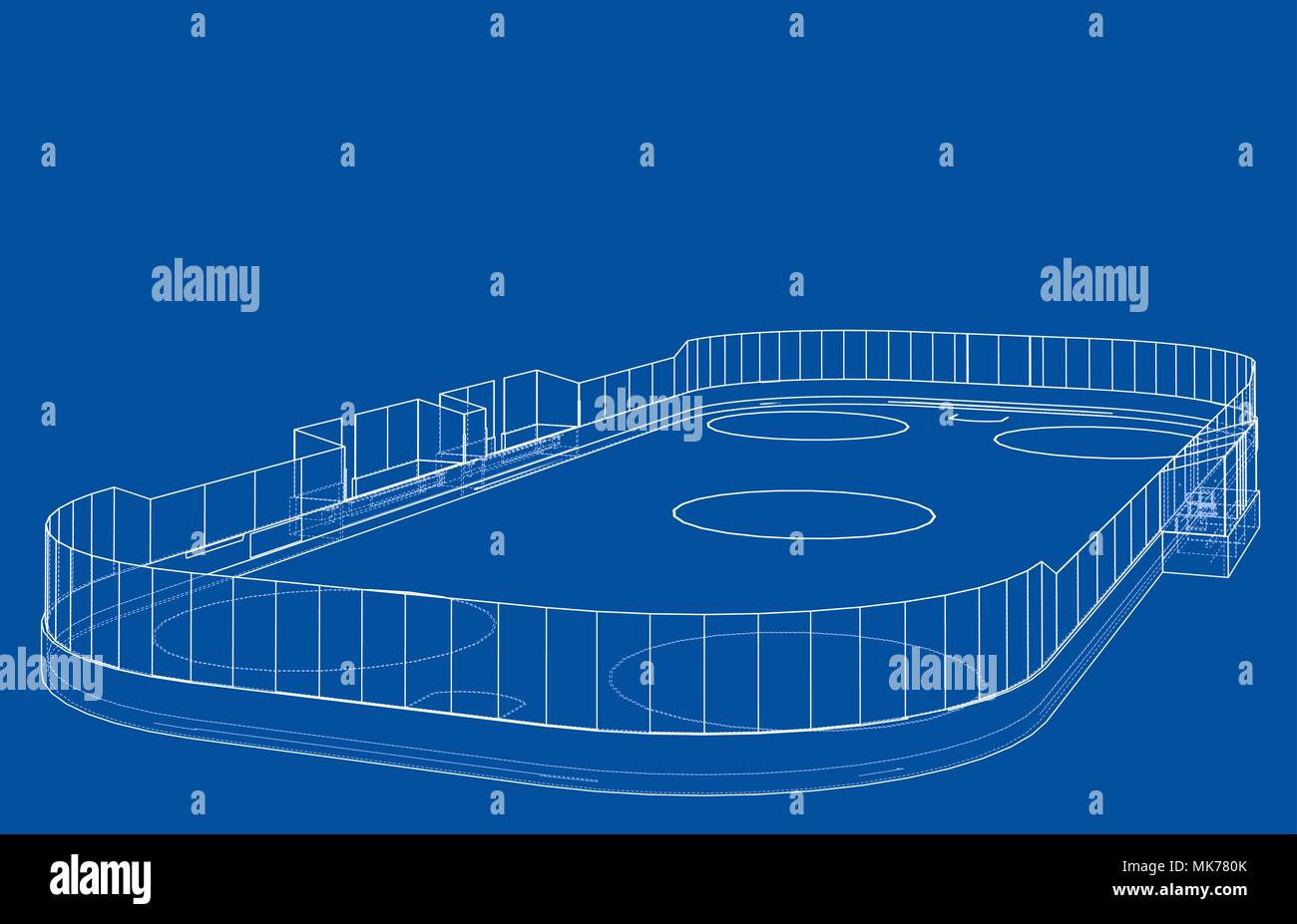 Eishockey Area Outline. Vektor Stock Vektor