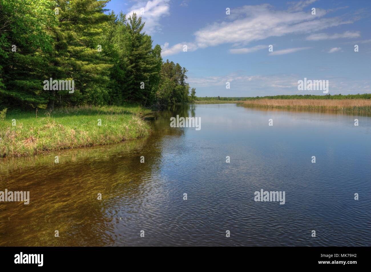 Die Lost Canyon ist ein verstecktes Juwel des Wisconsin Dells mit Pferd reitet durch eine malerische Schlucht Stockfoto