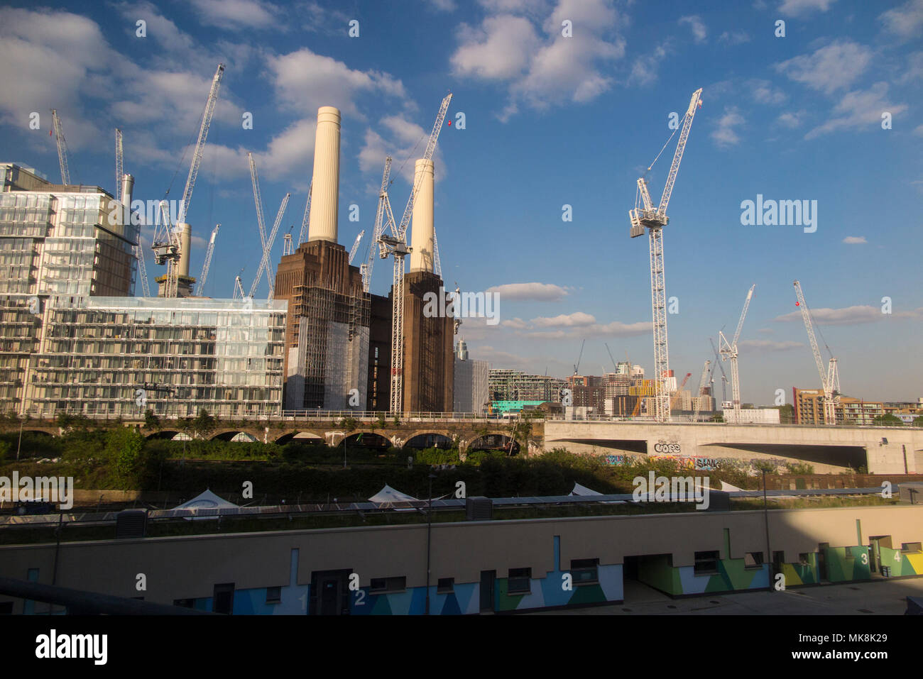 Battersea Power Station Sanierung im Frühjahr 2018 Stockfoto